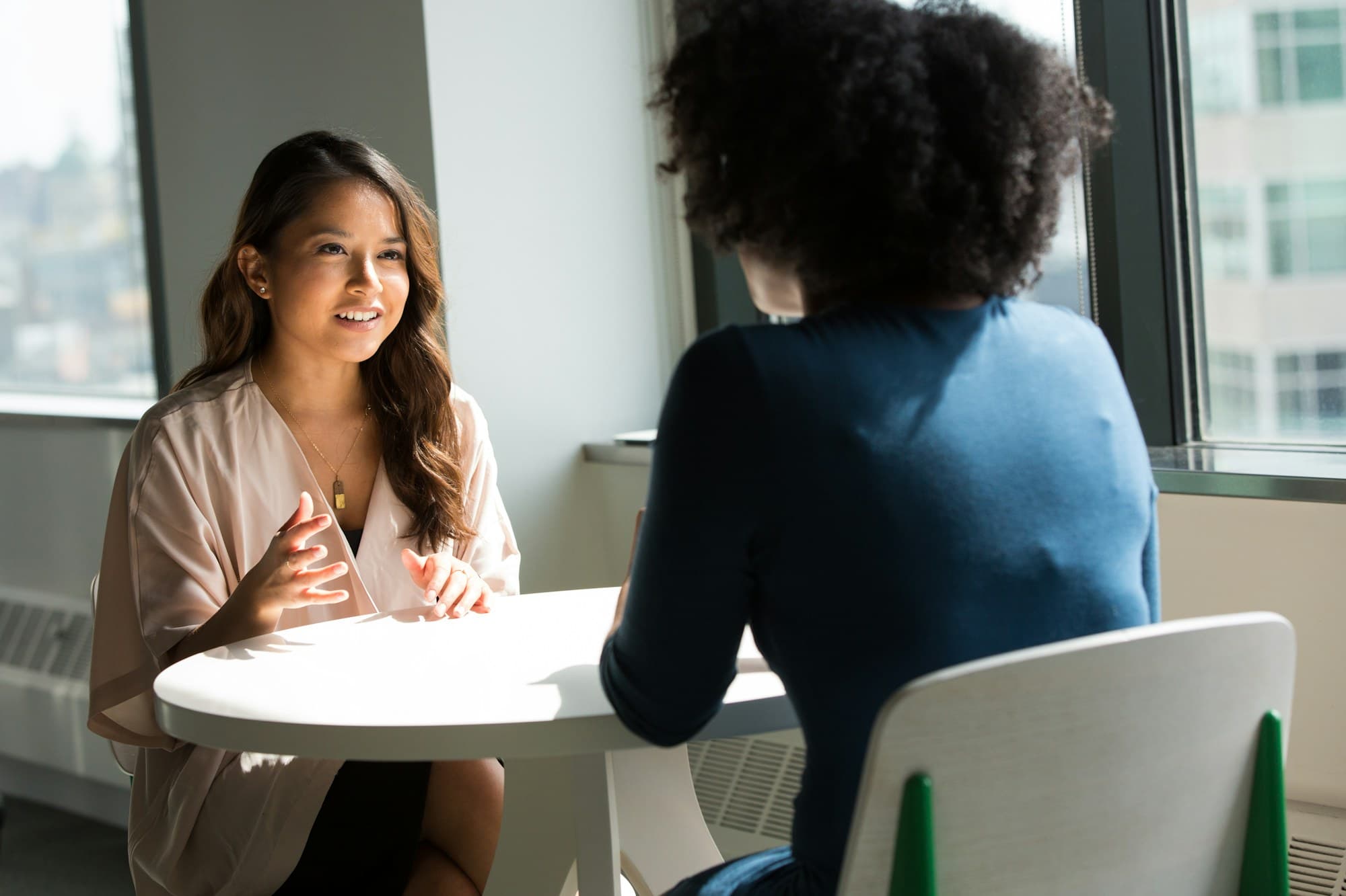 Professionals in a focused consultation